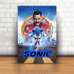 Placa Decorativa - Sonic Mod. 01 - 053i591 - Inter Adesivos Decorativos