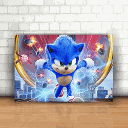 Placa Decorativa - Sonic Mod. 04 - 053i594 - Inter Adesivos Decorativos