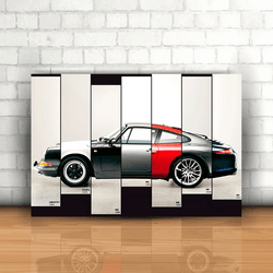 Placa Decorativa - Porsche História - 053e065 - Inter Adesivos Decorativos