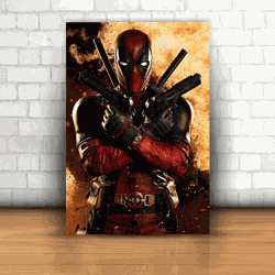 Placa Decorativa - Deadpool Mod. 02 - 053t674 - Inter Adesivos Decorativos