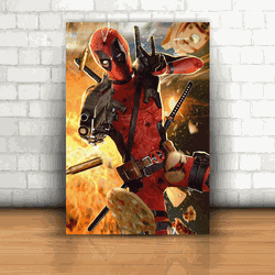 Placa Decorativa - Deadpool Mod. 03 - 053t675 - Inter Adesivos Decorativos