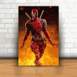 Placa Decorativa - Deadpool Mod. 04 - 053t676 - Inter Adesivos Decorativos