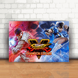 Placa Decorativa - Street Fighter Mod. 01 - 053k79 - Inter Adesivos Decorativos