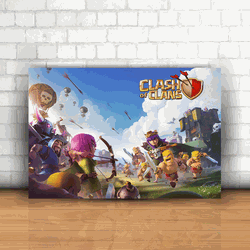 Placa Decorativa - Clash of Clans Mod. 01 - 053k82 - Inter Adesivos Decorativos