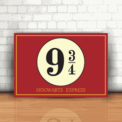 Placa Decorativa - Harry Potter Hogwarts Express H... - Inter Adesivos Decorativos