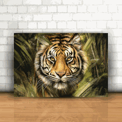 Placa Decorativa - Tigre Pintura - 053a879 - Inter Adesivos Decorativos