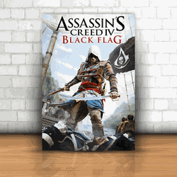 Placa Decorativa - Assassin's Creed 4 - 053k910 - Inter Adesivos Decorativos