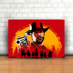 Placa Decorativa - Red Dead Redemption 2 Mod. 03 -... - Inter Adesivos Decorativos