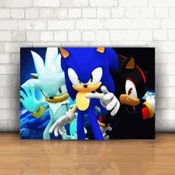 Placa Decorativa - Sonic 2 hedgehog Trio - 053k957 - Inter Adesivos Decorativos