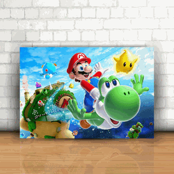 Placa Decorativa - Super Mario Galaxy 2 - 053k975 - Inter Adesivos Decorativos