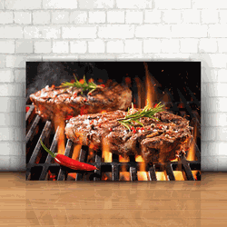 Placa Decorativa - BBQ - 053f981 - Inter Adesivos Decorativos