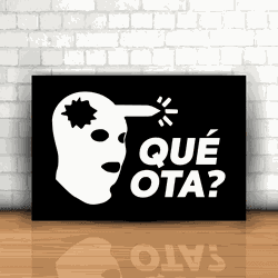 Placa Decorativa - Counter Strike - Qué Ota? - 053... - Inter Adesivos Decorativos