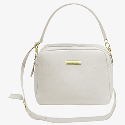 Bolsa Feminina em Couro Legítimo Bau com Alças Tra... - Ipê Mulato