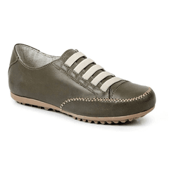 Sapatênis Feminino em Couro Legítimo de Elástico C... - Izabela Araújo Calçados