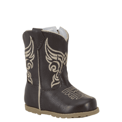 Bota Texana Baby Couro Legítimo Café / Bege - 054c... - JM Country