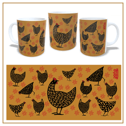 Caneca Galinha d'Angola Amarela - JOÃO RURAL