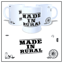 Caneca MADE IN RURAL Porcelana Branca - Estilo Cou... - JOÃO RURAL
