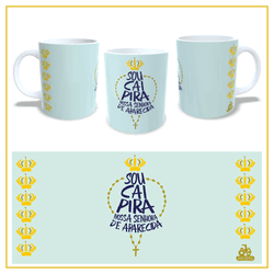 Caneca Nossa Senhora Aparecida Azul Claro - JOÃO RURAL