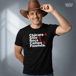 Camiseta Rural Preta - JOÃO RURAL