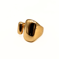 Anel Duas Gotas de Ouro - 93201 - JOLIPOA SEMIJOIAS