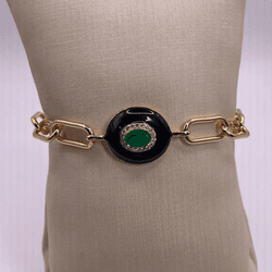 Pulseira Esmeralda Luxo - 196993 - JOLIPOA SEMIJOIAS