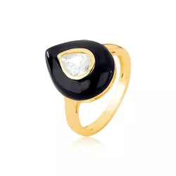 Anel Oval Zircônia - 196521 - JOLIPOA SEMIJOIAS