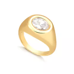 Anel Oval Cristal - 75101 - JOLIPOA SEMIJOIAS