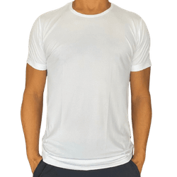 Camiseta Slim Esportiva Dry Fit Branca - 1622 - JR Confeções