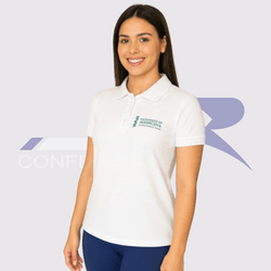 Polo Feminina Branca - JR Confeções