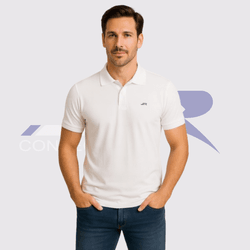 Polo Bordada Branca - JR Confeções