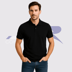 Polo Tradicional Preta - JR Confeções