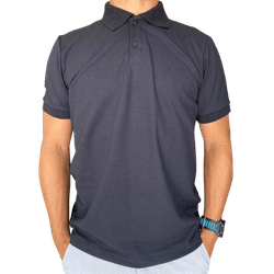 Polo Masculina Piquet P.A Preta - 4097 - JR Confeções