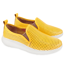 Tênis Slip On Feminino Ultra Leve Ref.: 1700 Mostarda Hornet