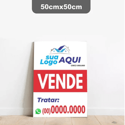 Placa vende 50x50cm 3unid - PV50 - KRadesivos 