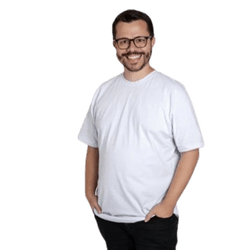 Camiseta Plus Size Algodão Adulto Unissex Branca -... - LA CASA DO DROP