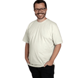 Camiseta Plus Size Algodão Adulto Unissex Off Whit... - LA CASA DO DROP
