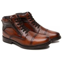Bota Casual Coturno Masculino Couro Social Urbano ... - LA CASA DO DROP