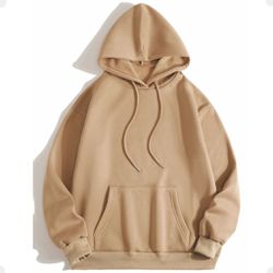 Moletom Gola Canguru com Capuz Bege Liso - OT111 - LA CASA DO DROP