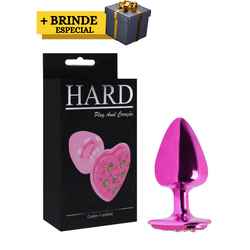 Prazer anal plug anal Rosa Com Pedra De Coracao Cr... - L'amour Boutique Erótica