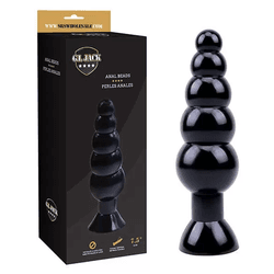 Plug Anal de Silicone Preto Escalonado G.I Jack 19... - L'amour Boutique Erótica