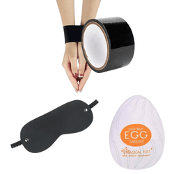 Mascara/ Venda para olhos Masturbador egg e algema... - L'amour Boutique Erótica