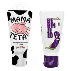 Kit Mama Teta Gel Beijável e Excitante Berinjelo - L'amour Boutique Erótica