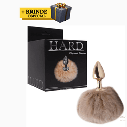 Prazer anal plug anal Dourado Pompom Claro - L'amour Boutique Erótica