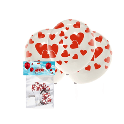 Balão para enfeite amor branco com vermelho - L'amour Boutique Erótica