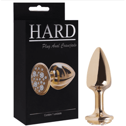 Prazer anal plug anal p Dourado Com Pedra Cravejad... - L'amour Boutique Erótica