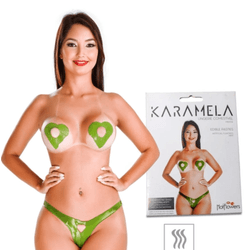 Calcinha comestível tamanho u - Menta Karamela - L'amour Boutique Erótica