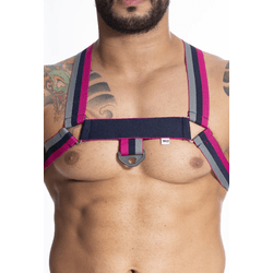 Harness ElÁstico Rosa e Azul - L'amour Boutique Erótica