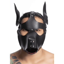 Máscara de Cachorro em Couro - L'amour Boutique Erótica