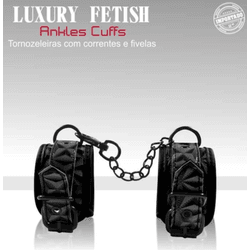 Tornozeleira com Corrente e Fivelas PRETO - L'amour Boutique Erótica