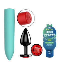 KIT PRAZER SEM LIMITES -Bullet, facilitador anal e... - L'amour Boutique Erótica
